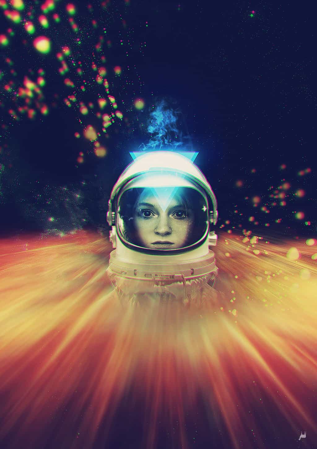 Illustration of women in space by Voila Vala